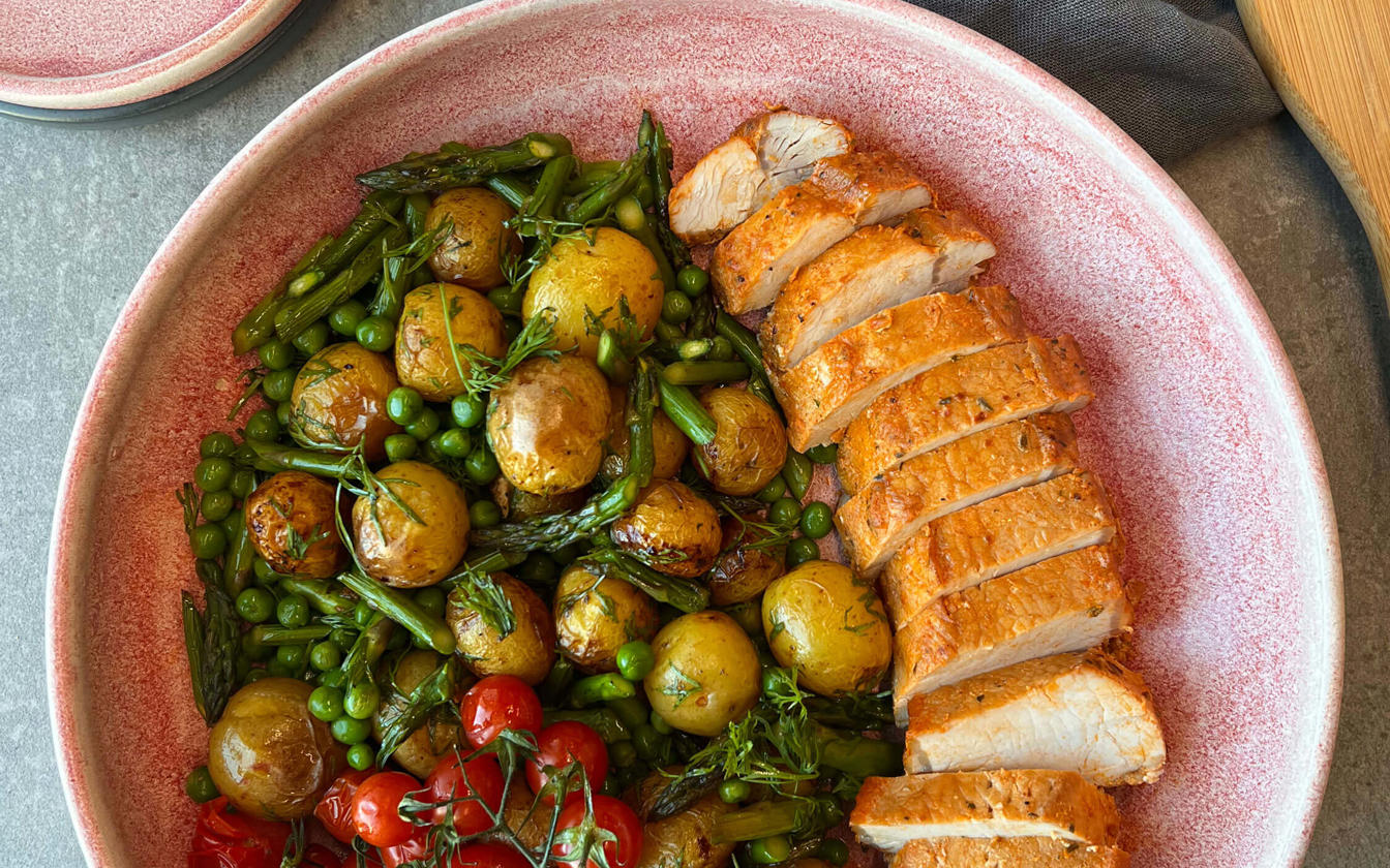 One pan med mørbrad