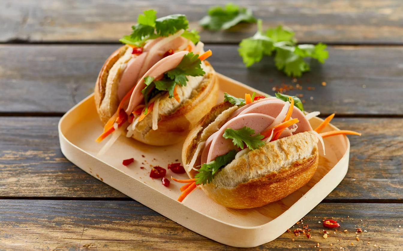 Banh Mi med Veggie Sandwich-Skiver