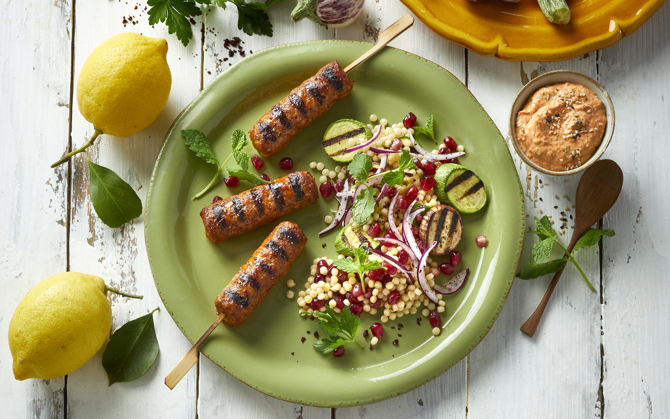 Grillspyd med svinekød
