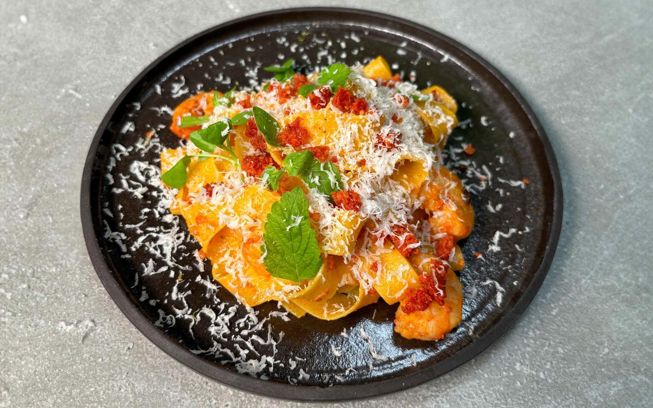 Spicy pastaret med Nduja og skaldyr
