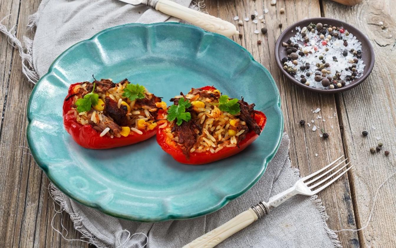 Fylld paprika med Pulled Beef