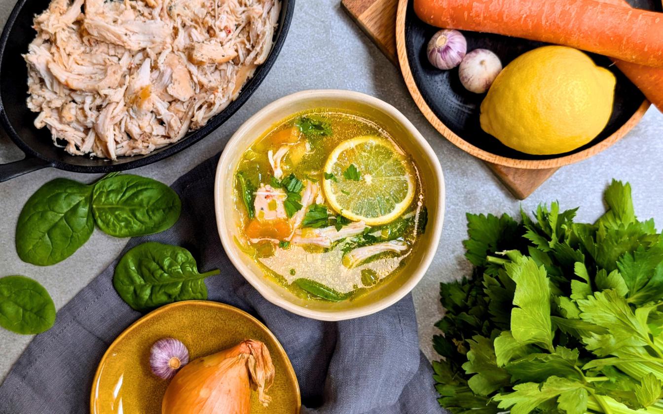 Hurtig kyllingesuppe