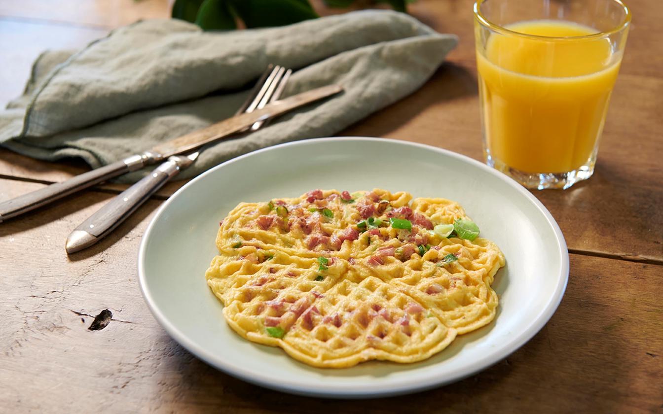 Eggvaffel med bacon