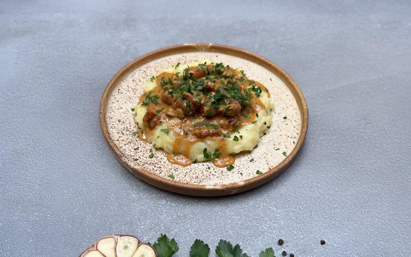 Gryderet med mørbrad og kartoffelmos