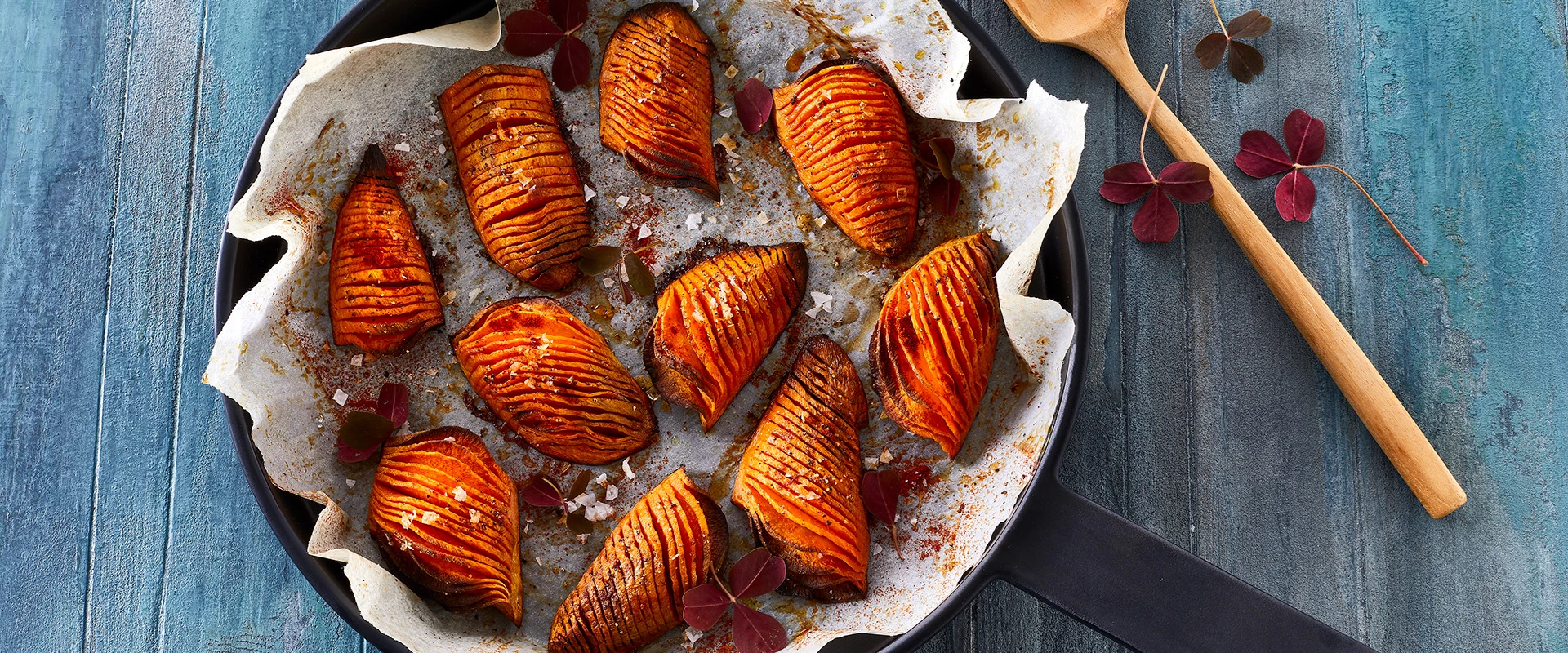Hasselback søde kartofler