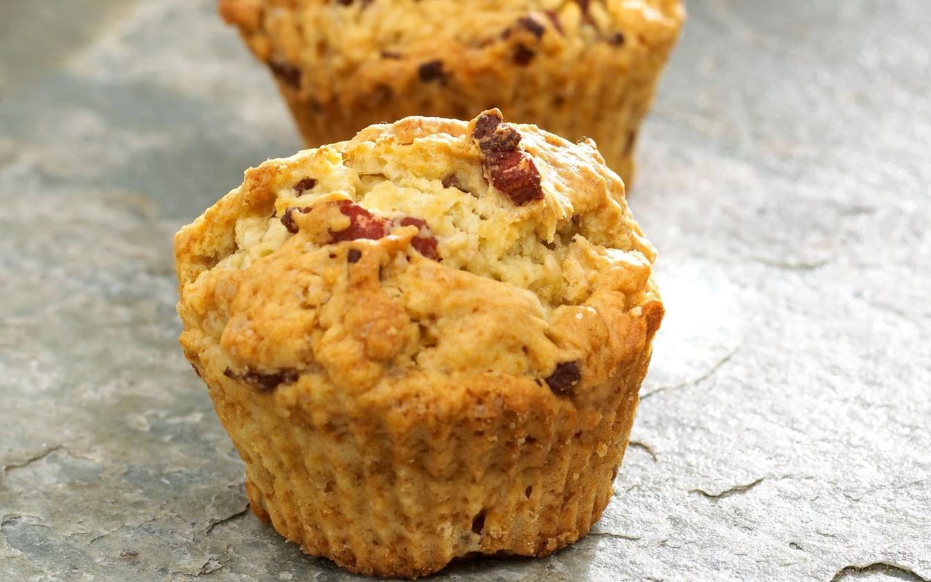 Mandelmuffins med bacon