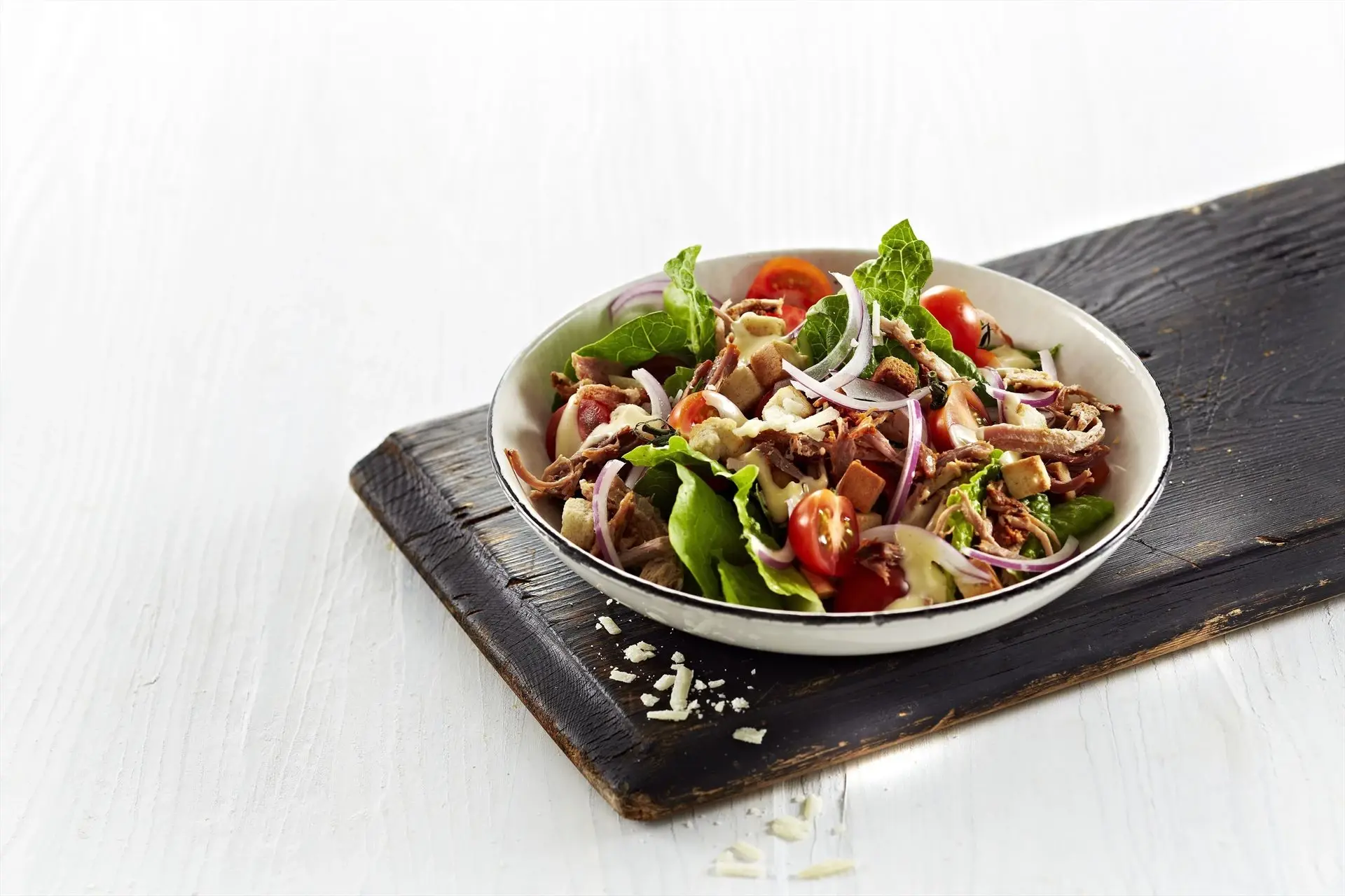 Caesar-Salat mit Pulled Pork