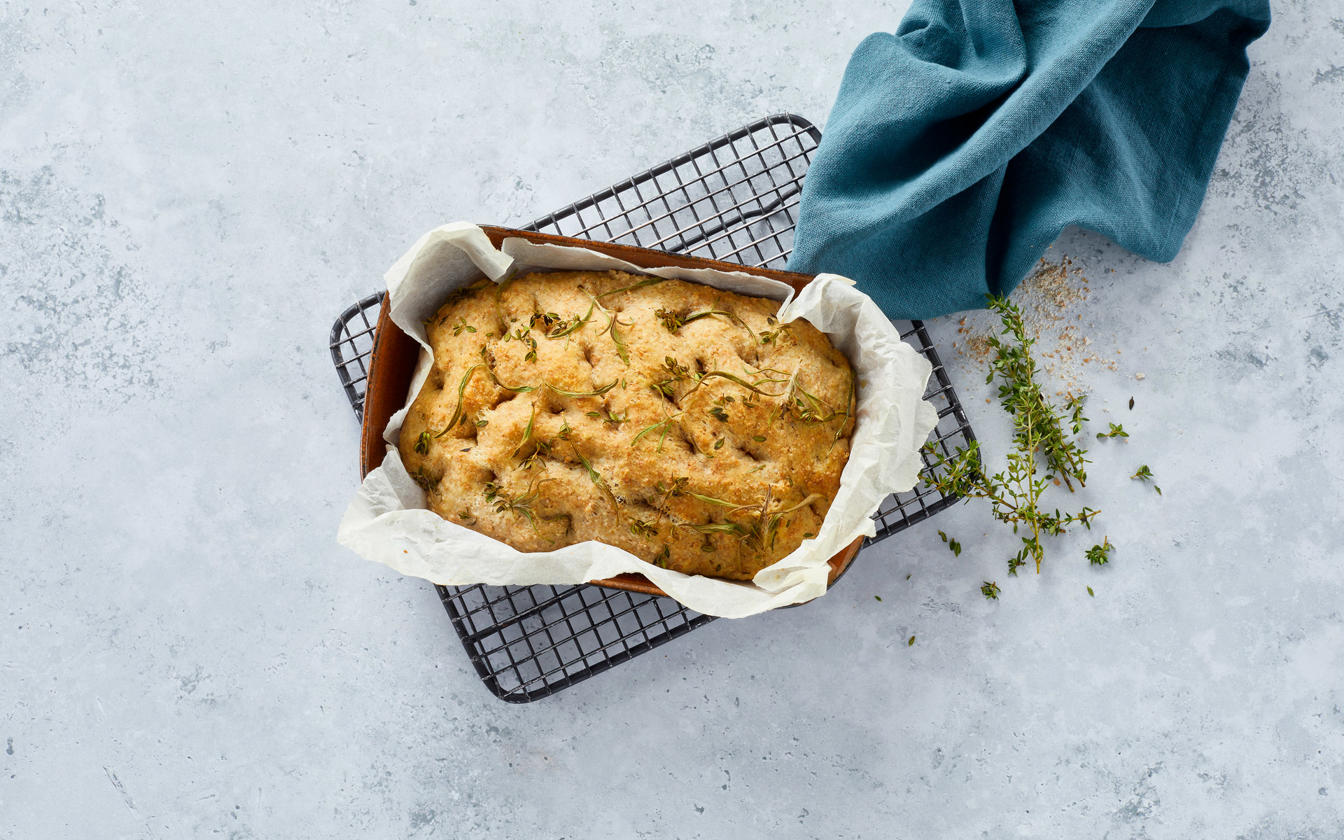 Fuldkornsfocaccia