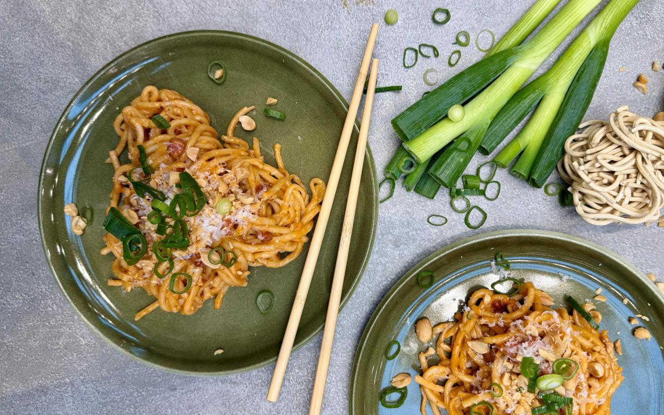 Japansk inspireret carbonara