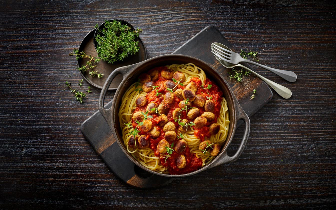 Italiensk inspirerede kødboller i tomatsauce