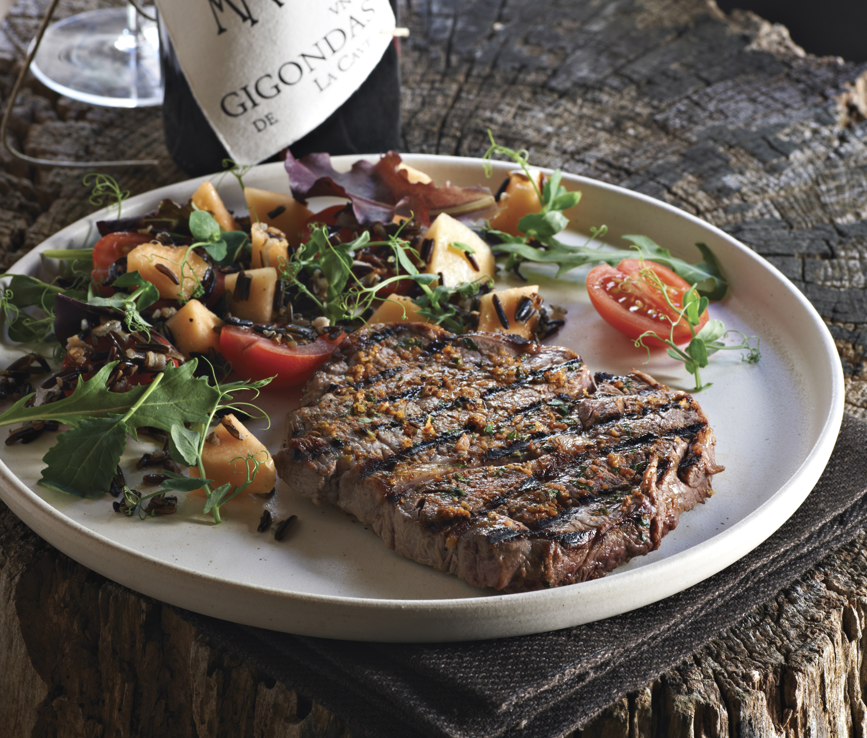 Ribeye med rissalat