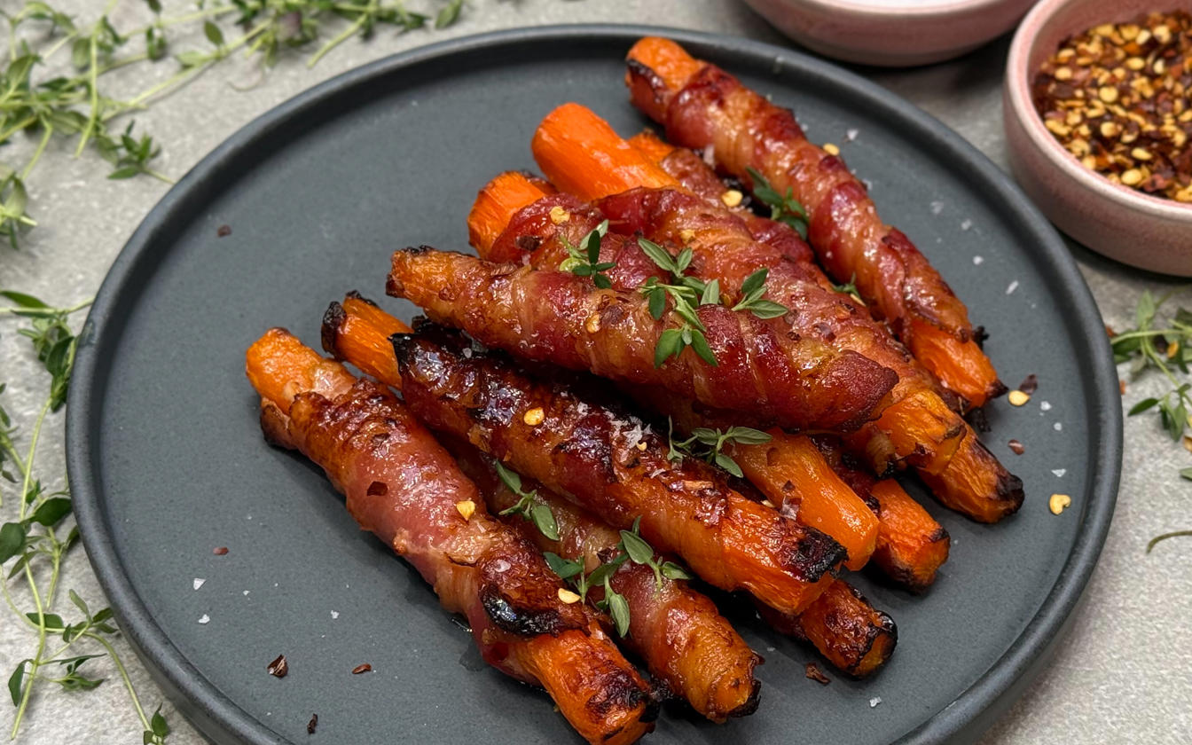 Gulerødder med bacon
