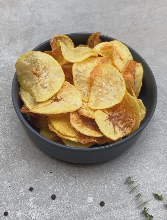 Sprøde kartoffelchips