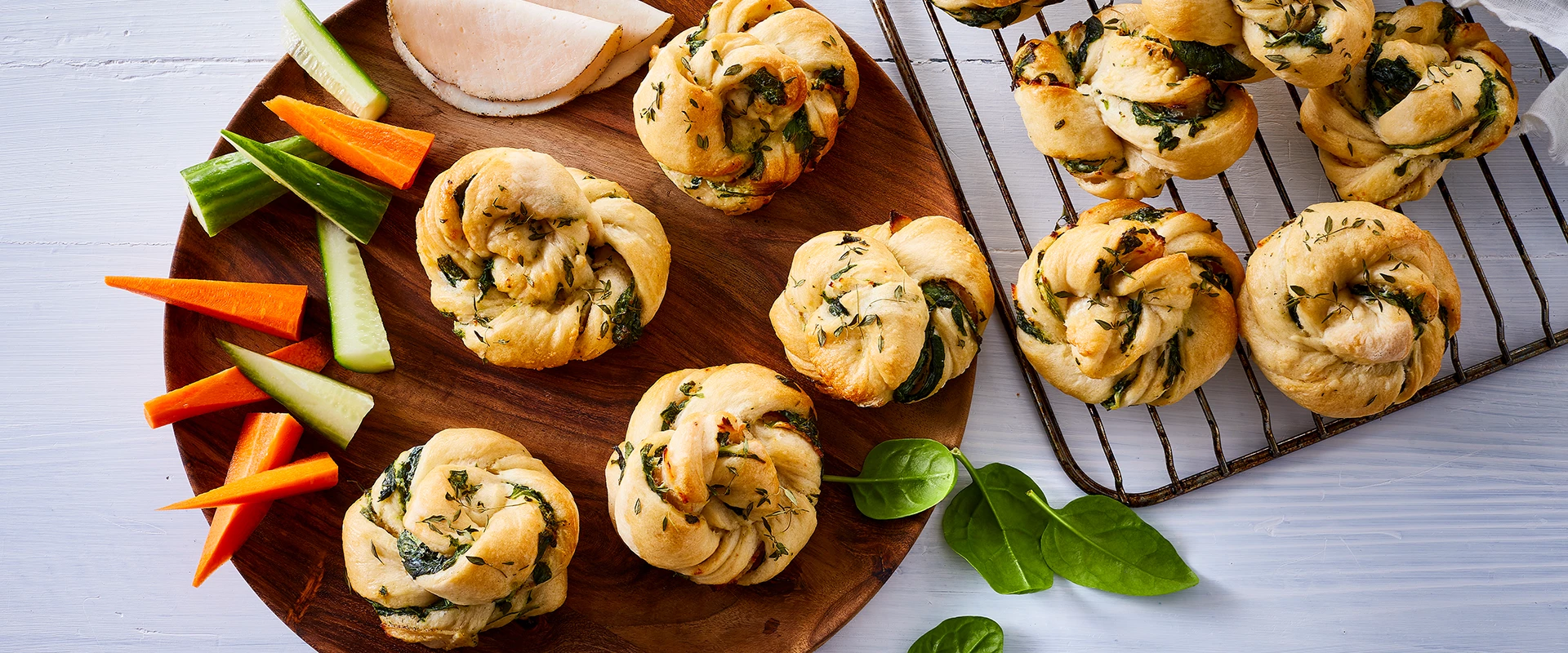 Kyllingesnurrer med spinat, ricotta og kyllingebryst