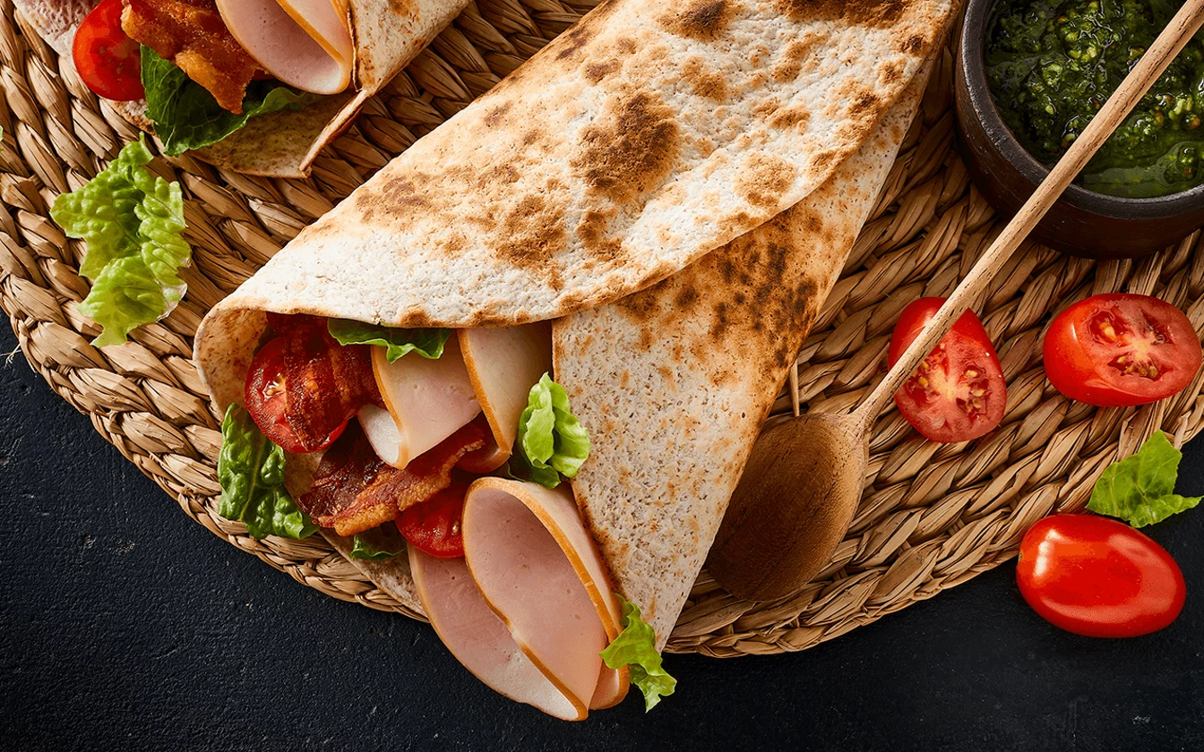 Nem kalkun wrap til madpakken