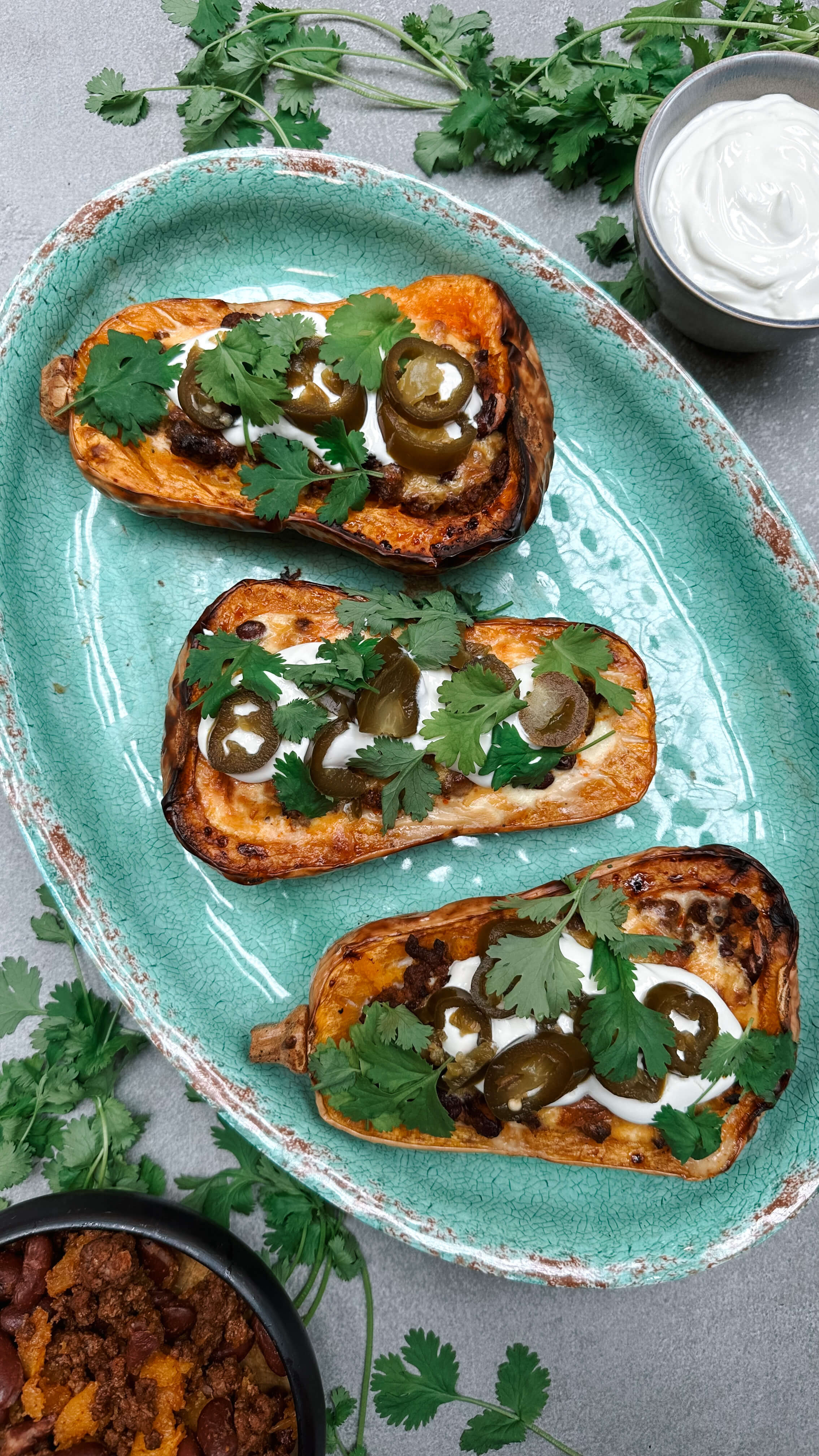 Mexicansk inspireret fyldt butternut squash