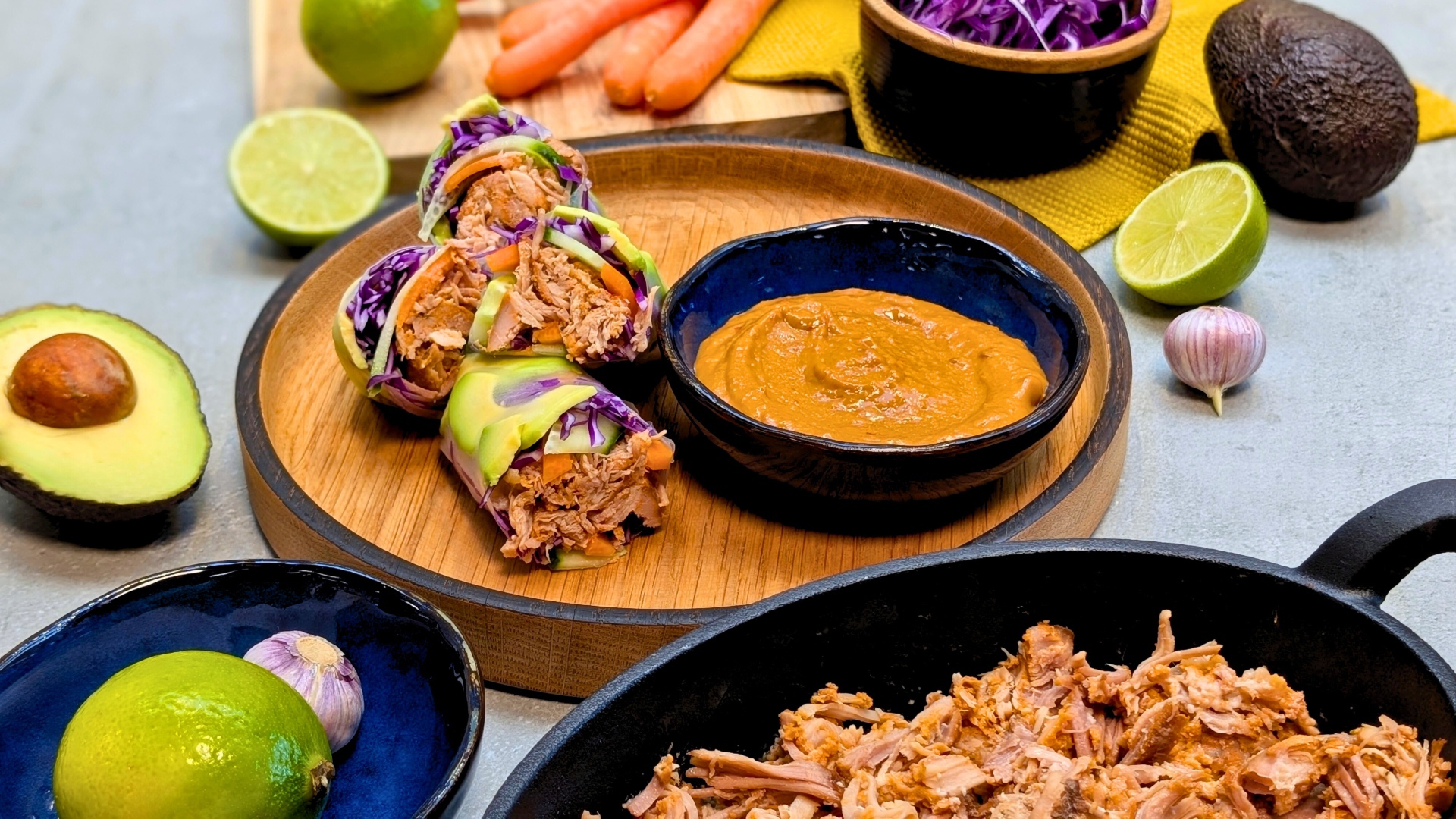 Färska vårrullar med Pulled Pork