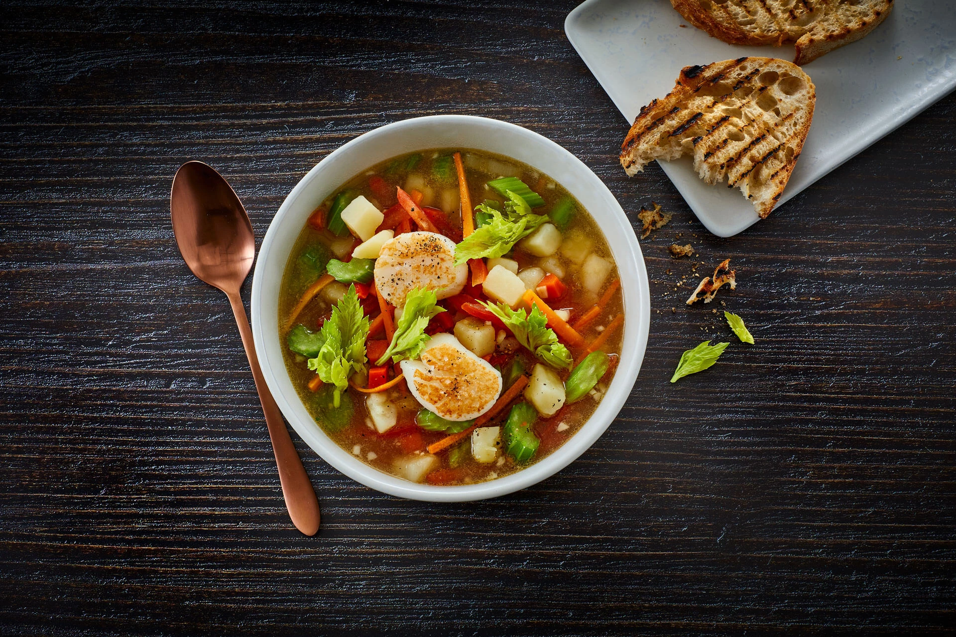 Clam Chowder med kammuslinger