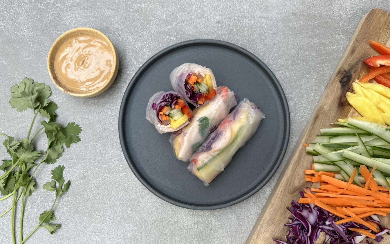 Friske forårsruller med kalkunbryst