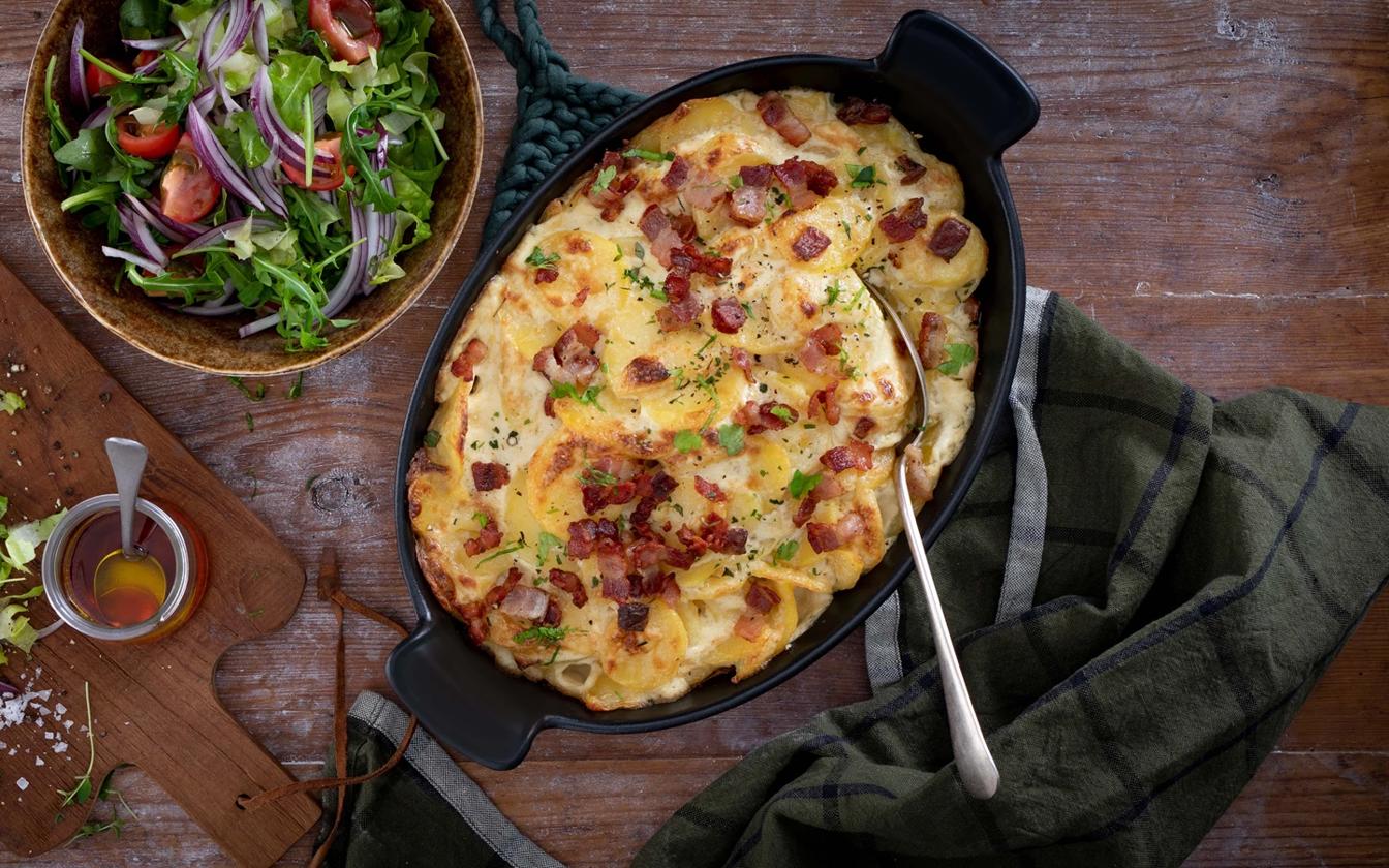 Flødekartofler med bacon