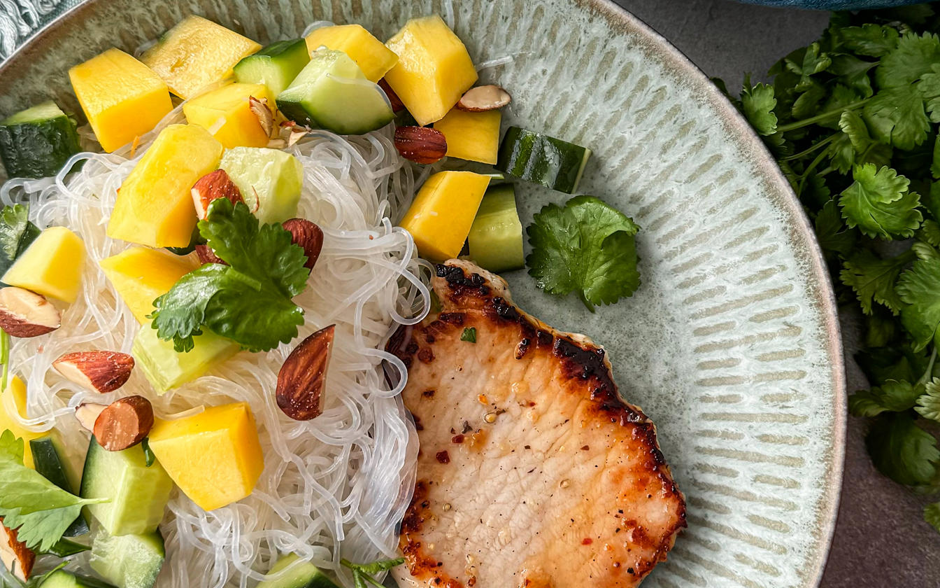 Honning- og chilimarinerede koteletter