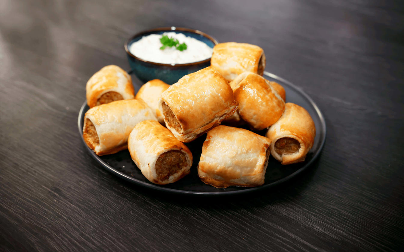 Sausagerolls med dip