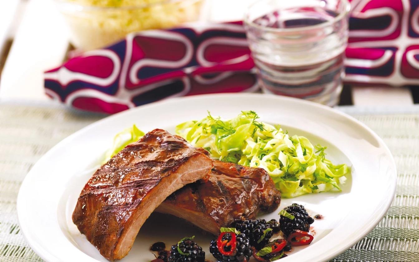 Spareribs med wraps og guacamole