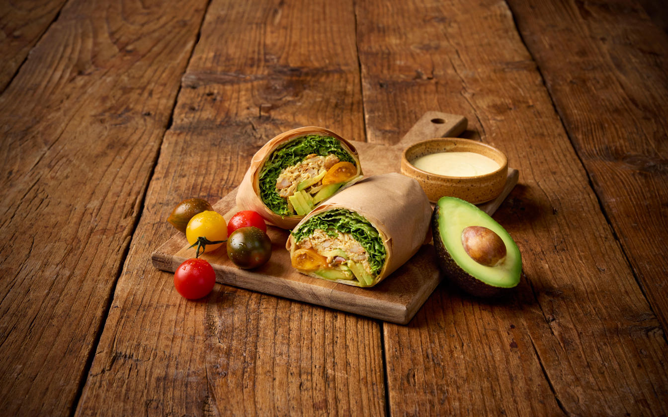Pulled chicken wraps
