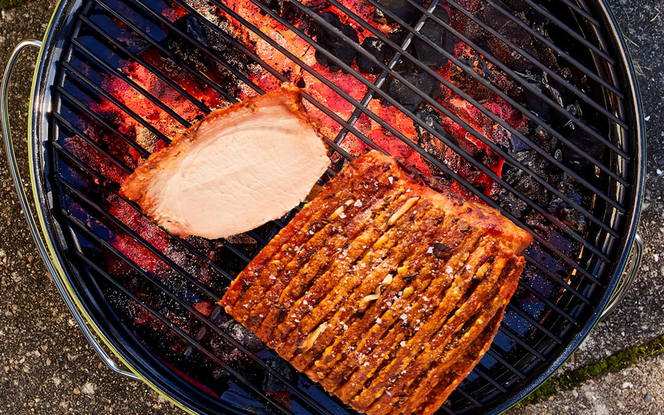 Flæskesteg på grill