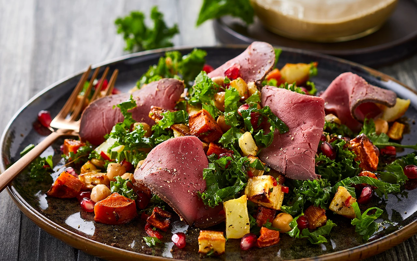 Salat med roastbeef
