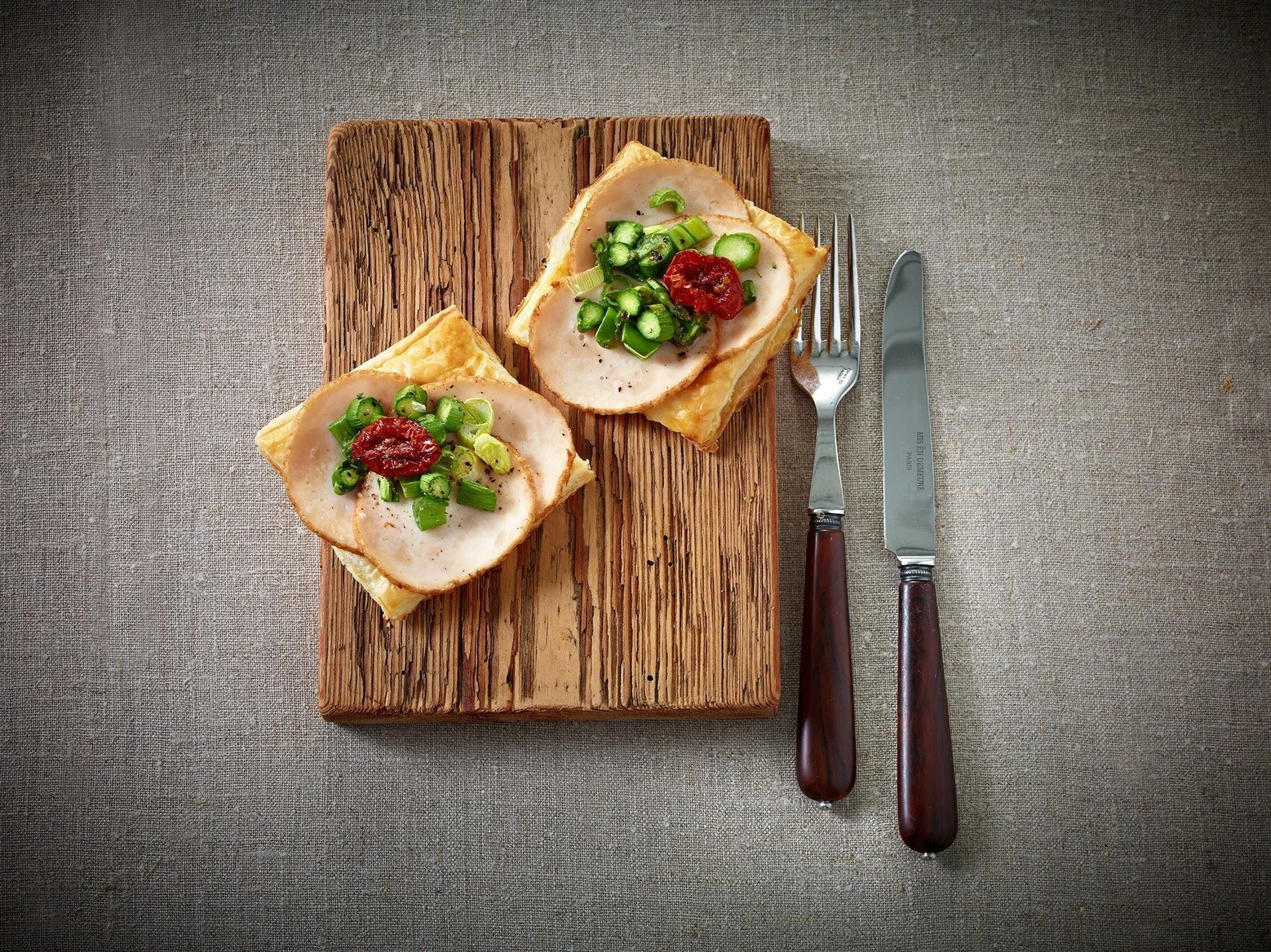 Hapser med butterdej og kylling