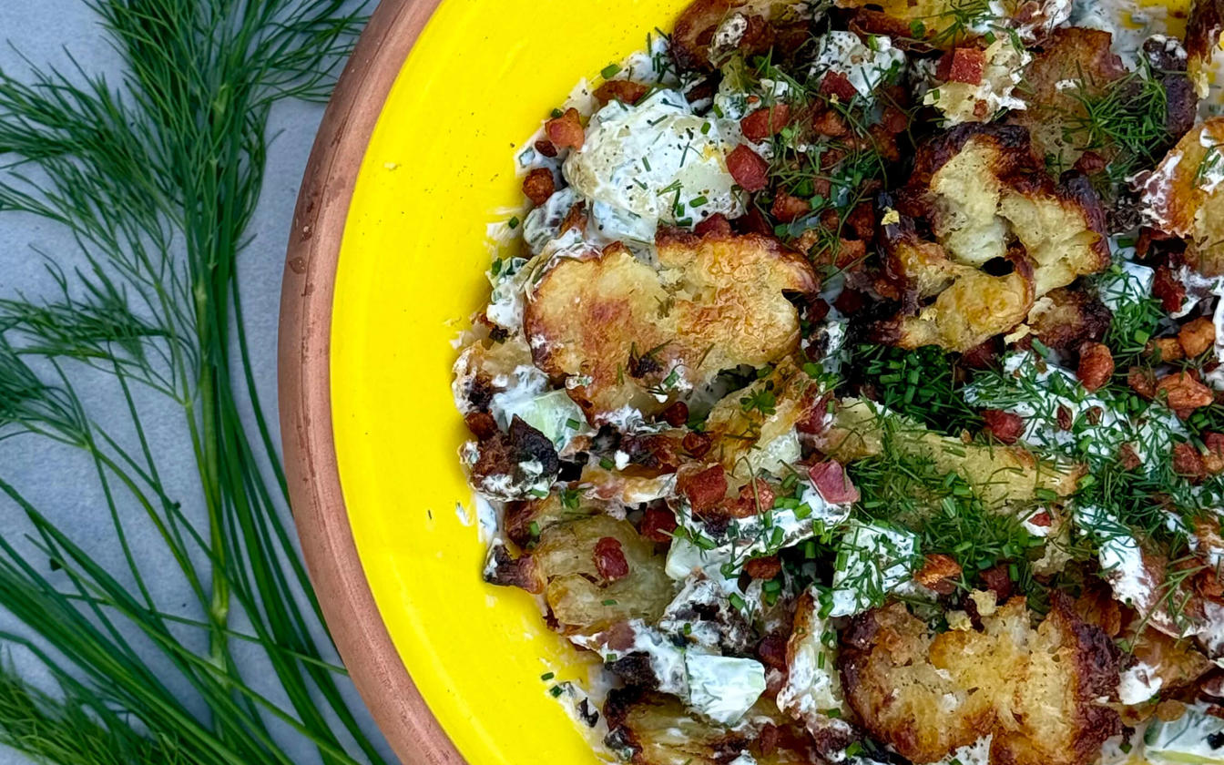 Crispy kartoffelsalat