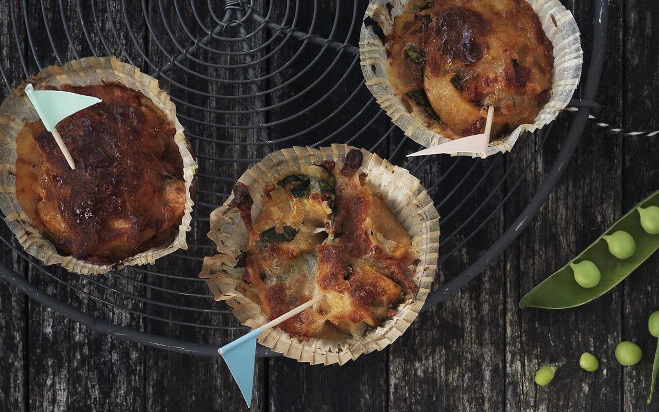 Pizzamuffins med spinat