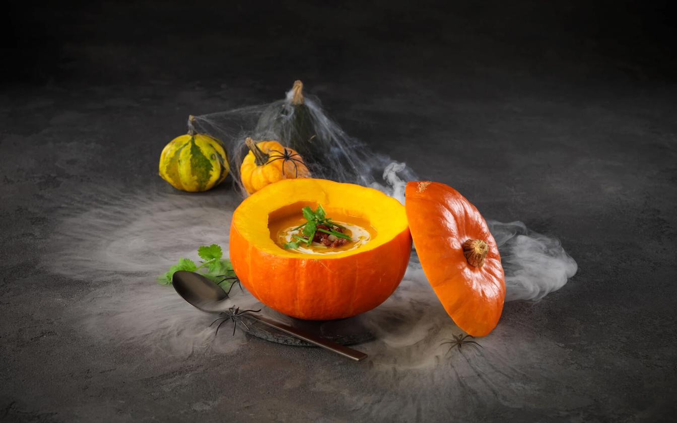 Cremet græskarsuppe