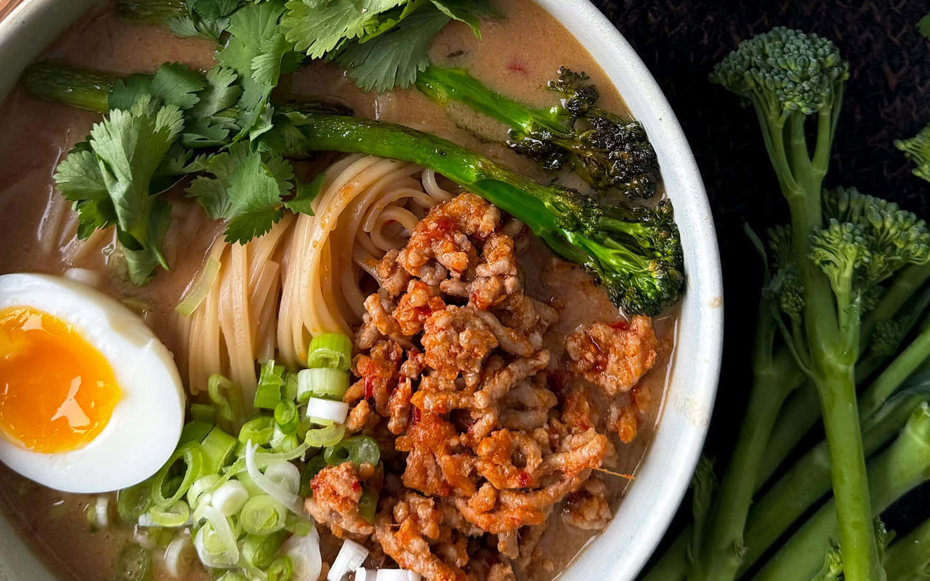 Ramen med hakket gris
