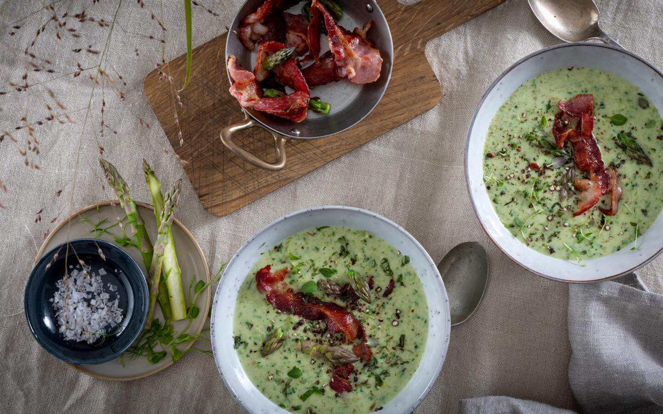 Aspargessuppe med bacon