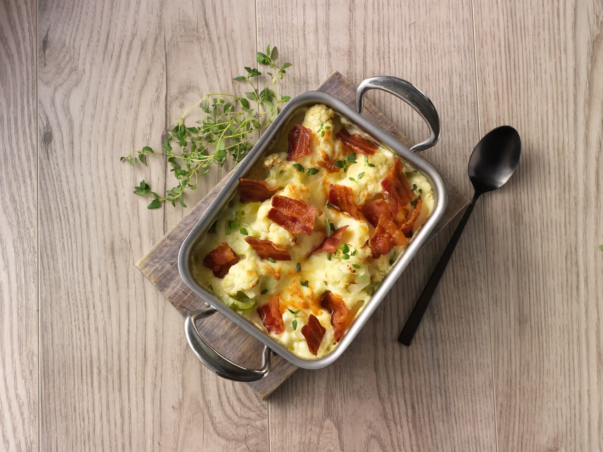 Blomkålsgratin med bacon