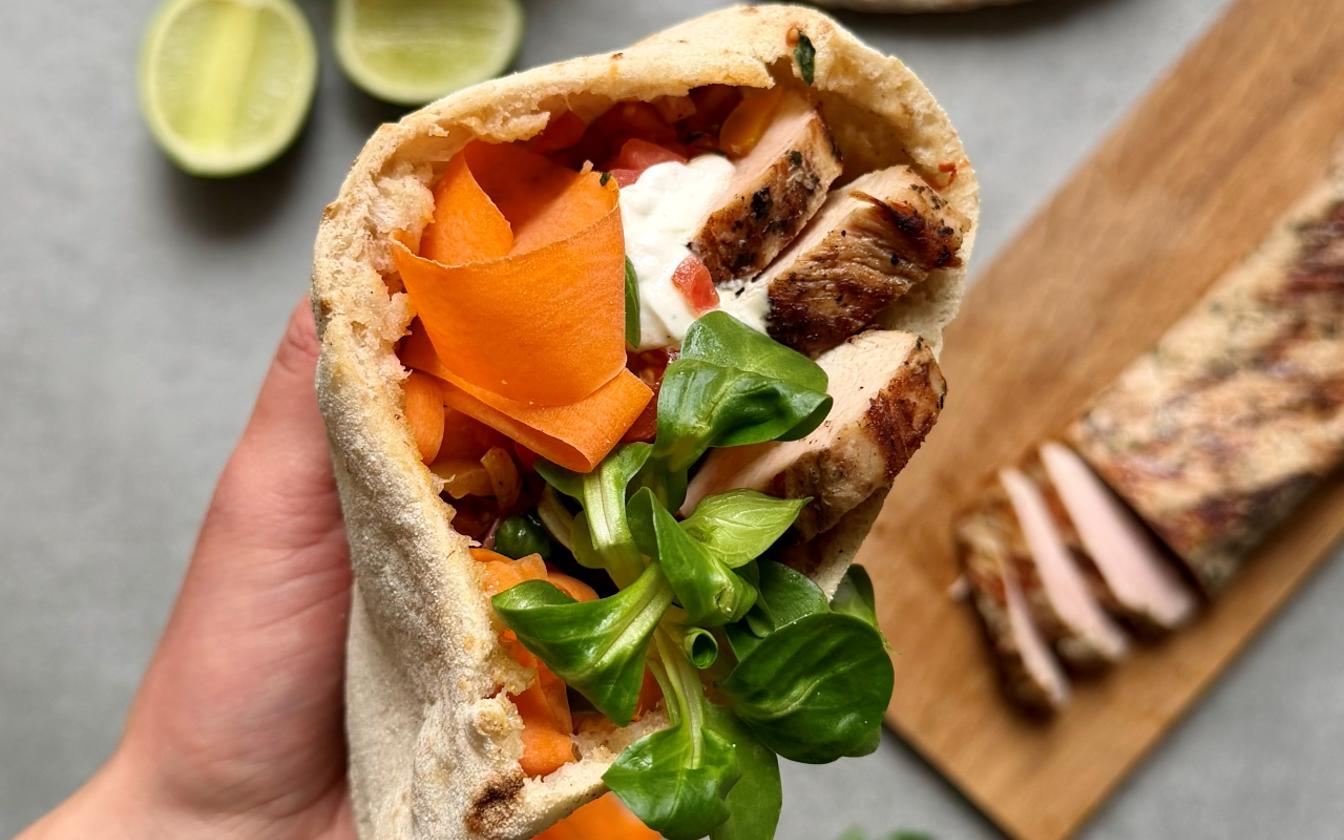 Pitabrød med filet ala mørbrad