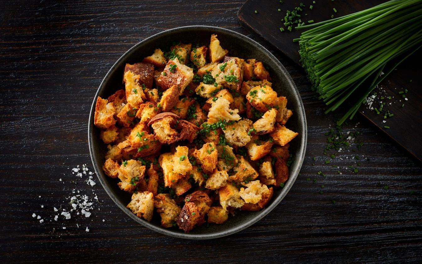 Hjemmelavede croutoner