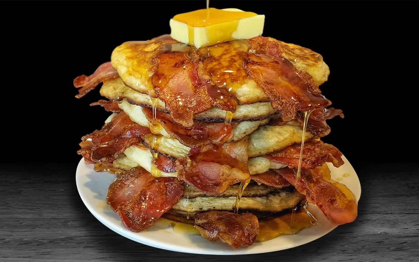 Baconpandekager med sirup