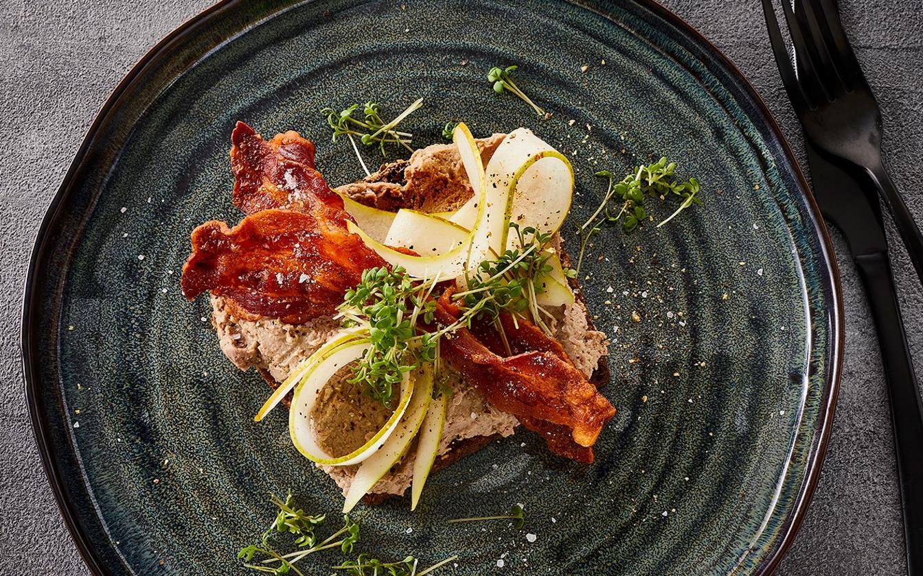Rugbrød med Leverpostej